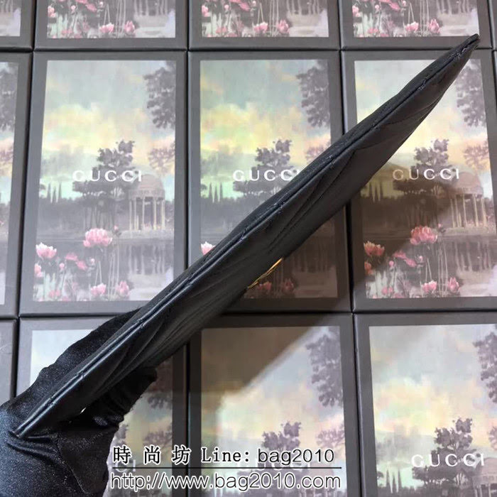 GUCCI古馳 人形紋 小牛皮 時尚女士手拿包 476440 克全皮 WTG1945